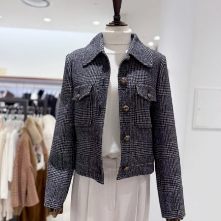 핸드메이드 아웃포켓 숏울자켓