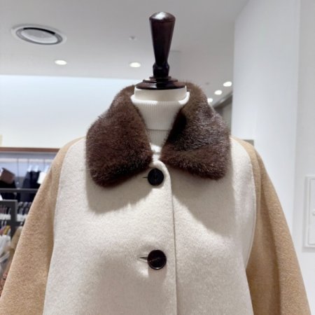 핸드마농 퍼 울 배색자켓