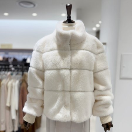 인조 밍크 퍼 자켓