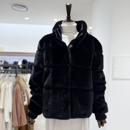 인조 밍크 퍼 자켓