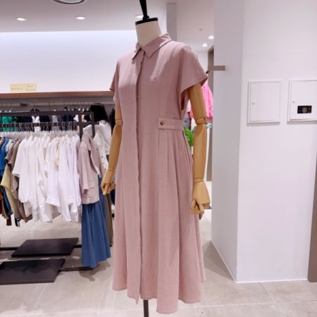 허리 비죠 셔츠 원피스