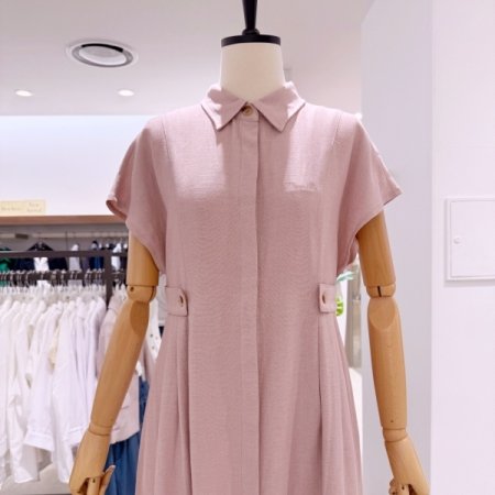 허리 비죠 셔츠 원피스