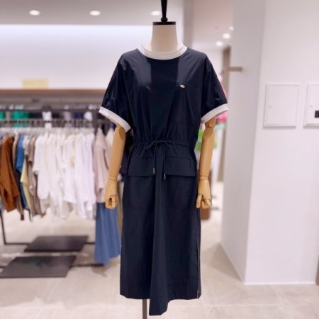 립 배색 원피스