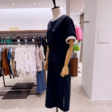 립 배색 원피스