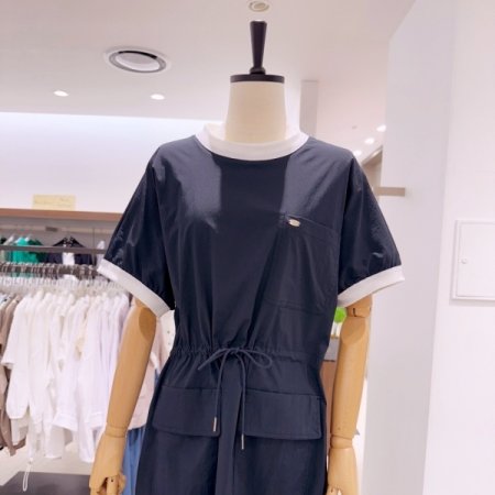 립 배색 원피스