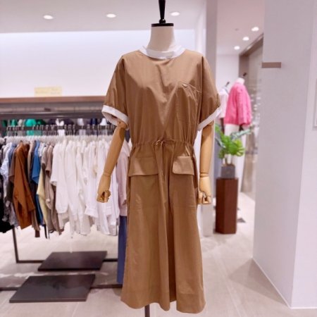 립 배색 원피스