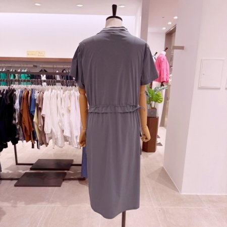 브이넥 아노락 원피스