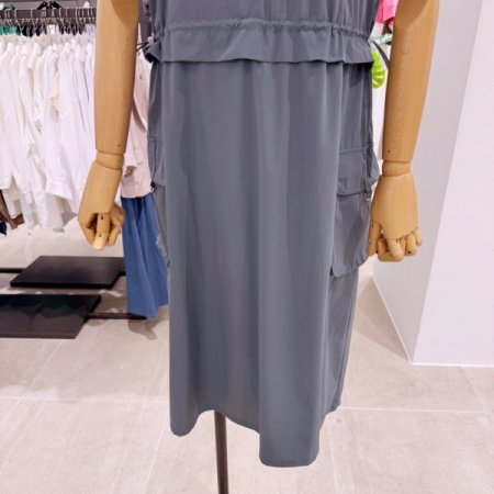 브이넥 아노락 원피스