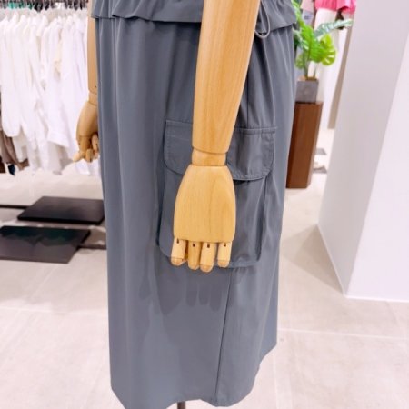 브이넥 아노락 원피스