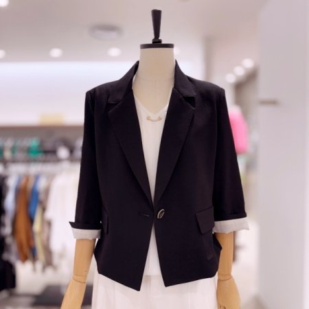 린넨 원버튼 재킷