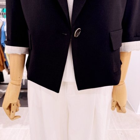 린넨 원버튼 재킷