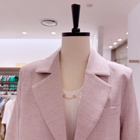 버튼 반팔 자켓