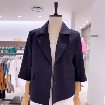 버튼 반팔 자켓