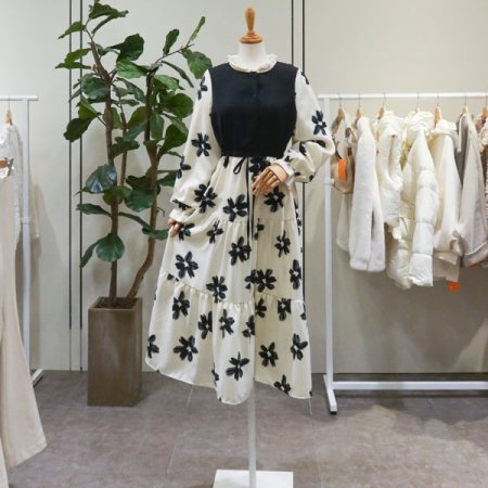 긴버튼코스롱원피스