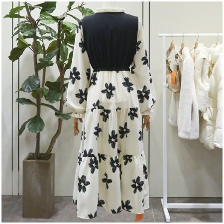 긴버튼코스롱원피스