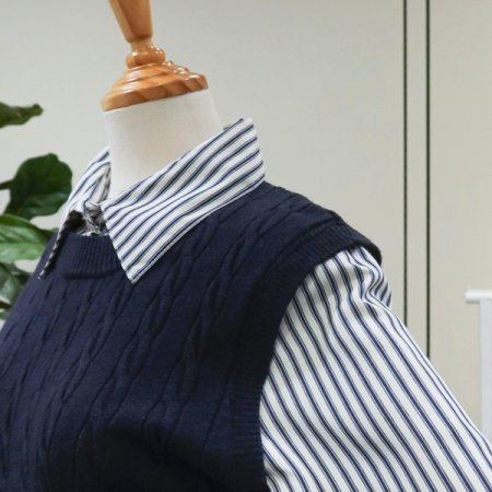 조끼레이어드셔츠니트