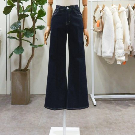 모브생지부츠컷데님팬츠