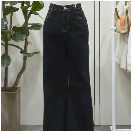 모브생지부츠컷데님팬츠