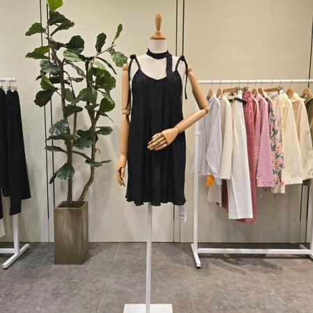 머플러민소매원피스