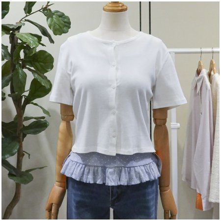 도트프릴가디건세트