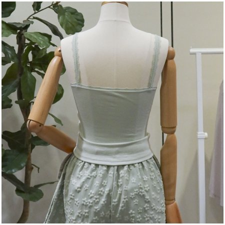 티쉬캡내장민소매티셔츠