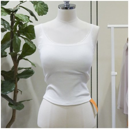 티쉬캡내장민소매티셔츠