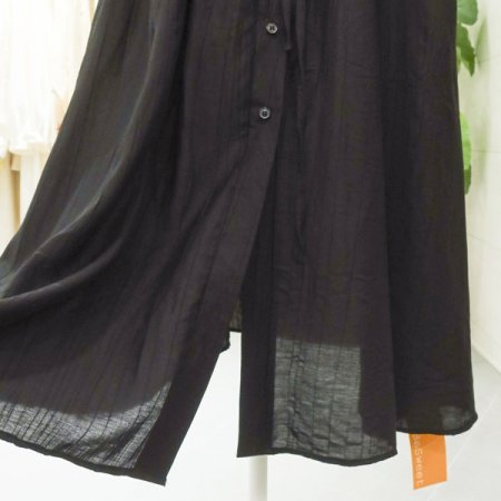 카라주름민소매원피스