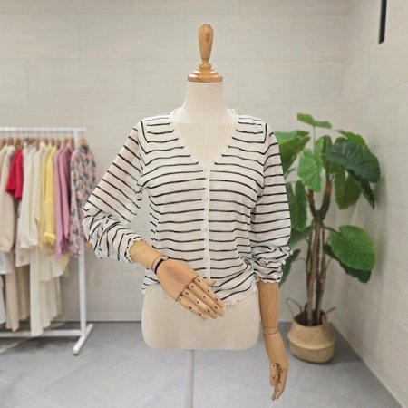 머랭린넨긴팔가디건