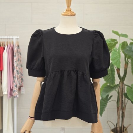 니아퍼프소매블라우스