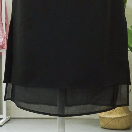 레이어드슬릿롱스커트