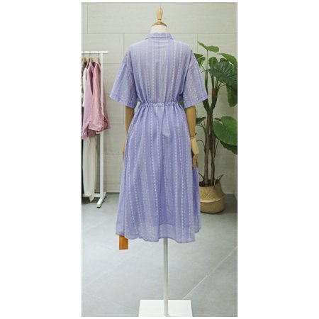 카라버튼롱원피스