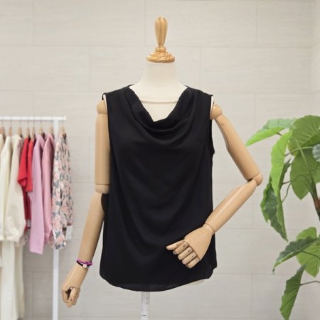 터틀진주민소매블라우스