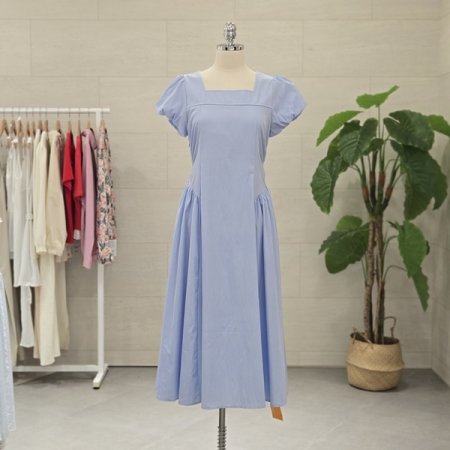 스퀘어캡소매원피스