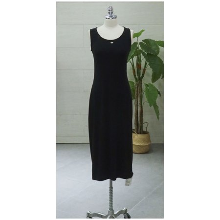 민소매슬림롱원피스