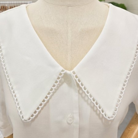 물결레이스카라반팔블라우스