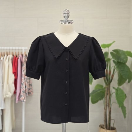 물결레이스카라반팔블라우스