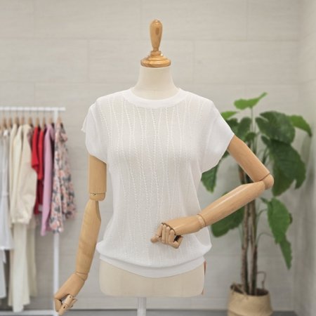 크로일라운드반팔니트