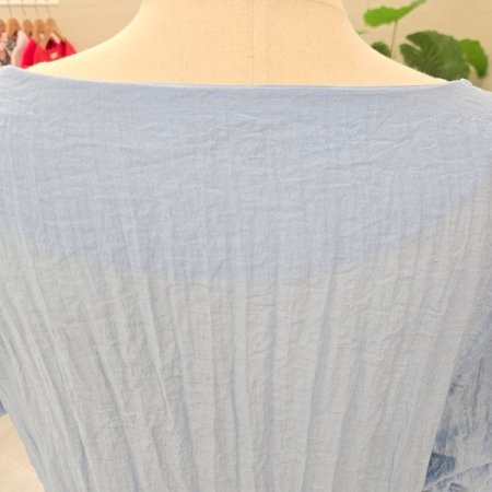 슬리브리본반팔블라우스