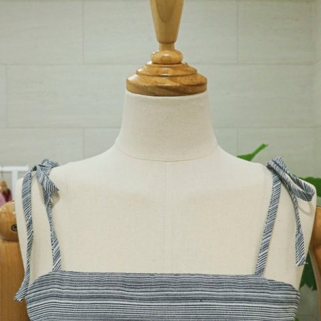 스트라이프민소매팬츠세트