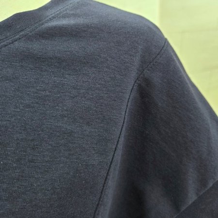 밑단밴딩배색반팔티셔츠