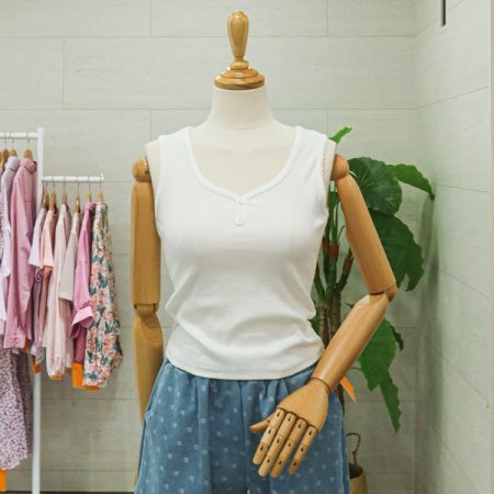 뮤물결민소매티셔츠