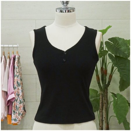 뮤물결민소매티셔츠