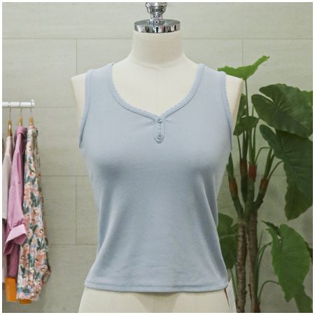 뮤물결민소매티셔츠