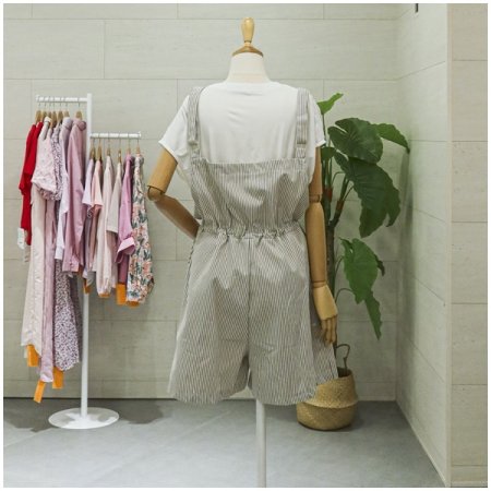 단가라멜빵점프슈트