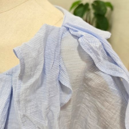 스완리본끈민소매블라우스