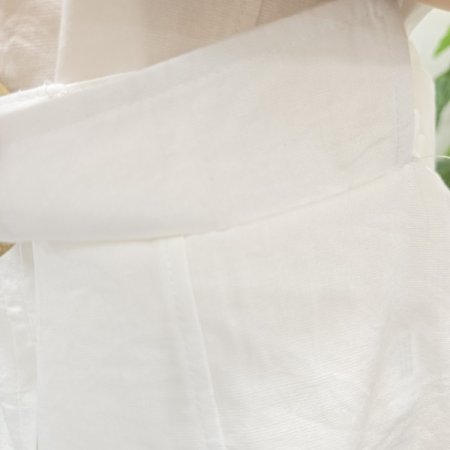 벨티드스카프민소매블라우스