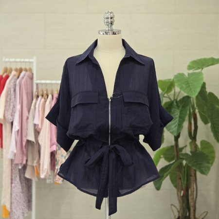 반오픈허리끈집업점퍼