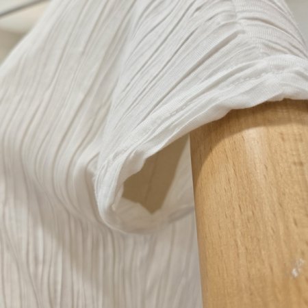 웨이브플리츠링클반폴라티셔츠