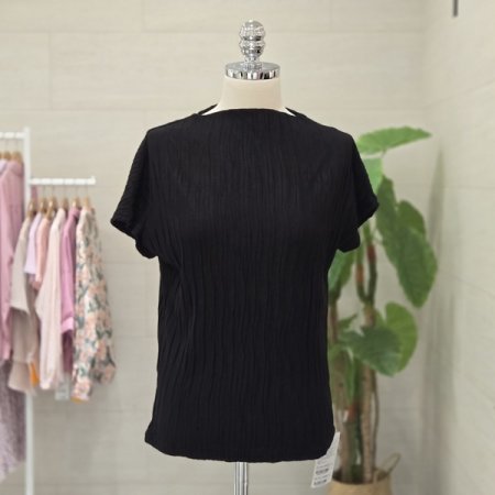 웨이브플리츠링클반폴라티셔츠