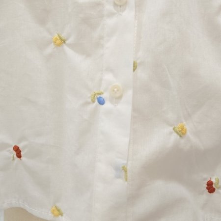 튤립자수반팔블라우스